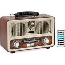 Sezy 111 Bt Şarjlı Nostaljik Radyo Bluetootlu Kumandalı Usb/sd