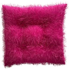 Alesta Home İpek Zikzak Dikişli Kulaklı Altın Kırlent Kılıfı 50x50 cm
