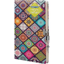 Gıpta Kilitli İp Dikişli Sert Kapak Hatıra Defteri 17X24Cm 120 Yaprak (1 Adet) 3430