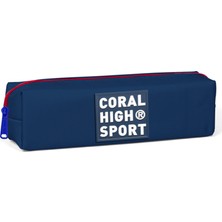 Coral High Sport Lacivert Kırmızı Tek Bölmeli Kalemkutu