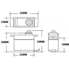 Wozlo SG90 9g Servo Motor Mini Mikro Arduino Raspberry Pıc Rc Uçak Helikopter Uyum