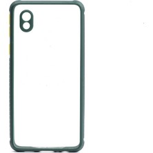 kilifone - Samsung Galaxy A01 Core - Kılıf ​​Arkası Şeffaf Sert Kaff Kapak - Koyu Yeşil - T16914