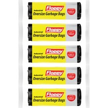 Floppy Endüstriyel Battal Boy Çöp Torbası 75X90 cm 300 gr 5 'li