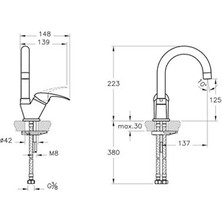 VitrA Punto Figo Lavabo Bataryası Döner Borulu A41186