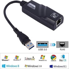 Wozlo  USB 3.0 To Gigabit Ethernet RJ45 Çevirici Adaptör 10/100/1000 Mbps