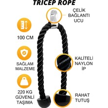 CrewSport Profesyonel Triceps Halatı Rope Pushdown 1 Metre