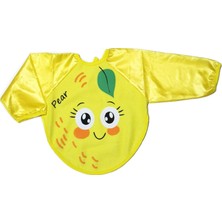 Buude Armut Motif Kollu Bebek Mama Önlüğü