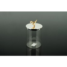 Mikasa Altın Kuşlu Gümüş Kapaklı Cam Kavanoz 7.011.MKS.0006