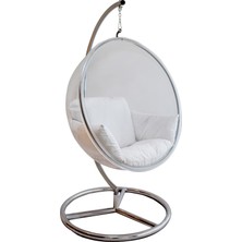 Dattça Tasarım Pleksi Salıncak Bubble Chair Ayaklı Model Şeffaf