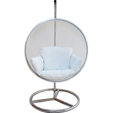 Dattça Tasarım Pleksi Salıncak Bubble Chair Ayaklı Model Şeffaf