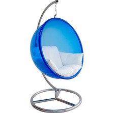Dattça Tasarım Pleksi Salıncak Bubble Chair Ayaklı Model Mavi