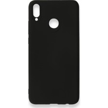 Nevarium Huawei Honor 8x Kılıf Yumuşak Dokulu Silikon + Ekran Koruyucu Cam Siyah