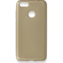 Nevarium Huawei P9 Lite 2017 Mini Kılıf Yumuşak Dokulu Silikon + Ekran Koruyucu Cam Gold