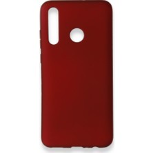 Nevarium Huawei Honor 20 Lite Kılıf Yumuşak Dokulu Silikon + Ekran Koruyucu Cam Bordo