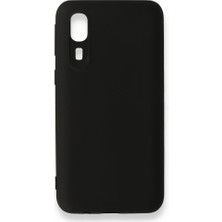 Nevarium Samsung Galaxy A2 Core Kılıf Yumuşak Dokulu Silikon + Ekran Koruyucu Cam Siyah