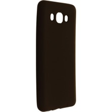 Nevarium Samsung Galaxy J7 2016 / J710 Kılıf Yumuşak Dokulu Silikon + Ekran Koruyucu Cam Siyah