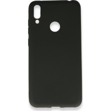 Nevarium Huawei Y7 2019 Kılıf Yumuşak Dokulu Silikon + Ekran Koruyucu Cam Siyah