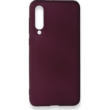 Nevarium Xiaomi Mi 9 Se Kılıf Yumuşak Dokulu Silikon + Ekran Koruyucu Cam Mürdüm