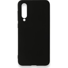 Nevarium Xiaomi Mi 9 Se Kılıf Yumuşak Dokulu Silikon + Ekran Koruyucu Cam Siyah