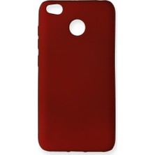 Nevarium Xiaomi Redmi 4x Kılıf Yumuşak Dokulu Silikon + Ekran Koruyucu Cam Bordo