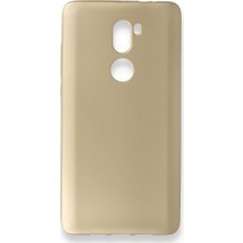 Nevarium Xiaomi Mi 5s Plus Kılıf Yumuşak Dokulu Silikon + Ekran Koruyucu Cam Gold