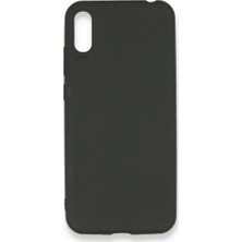 Nevarium Xiaomi Redmi 7A Kılıf Yumuşak Dokulu Silikon + Ekran Koruyucu Cam Siyah