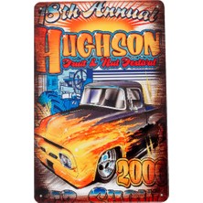 Tırtıl Hediyelik Tırtıl Hughson Car Metal Levha Vintage