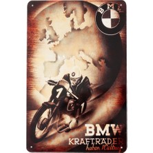 Tırtıl Hediyelik Tırtıl Bmw Motorcycle Metal Levha Vintage