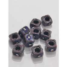 Livza Bijuteri Cam Nazar Bordum Boncuğu 10-12 mm 3 Adet