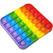 Pop It Duyusal Oyuncak Özel Pop Stres Yuvarlak Gökkuşağı 0628