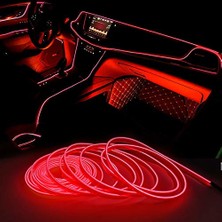 C9 Araç İçi Torpido Ledi 3 Metre Neon Kırmızı