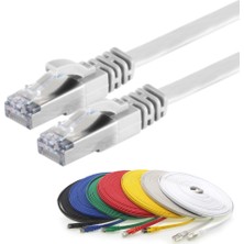 IRENIS CAT7 Yassı FTP Ethernet (Network, LAN) Kablosu, Beyaz, 50 cm