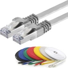 IRENIS CAT7 Yassı FTP Ethernet (Network, LAN) Kablosu, Gri, 50 cm