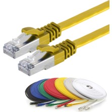 IRENIS CAT7 Yassı FTP Ethernet (Network, LAN) Kablosu, Sarı, 10 metre