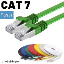 IRENIS CAT7 Yassı FTP Ethernet (Network, LAN) Kablosu, Yeşil, 50 cm