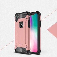 kilifone - Apple iPhone XR 6.1 - Kılıf Çift Katman Zırh Tank Crash Military Kapak - Rose Gold - T6039