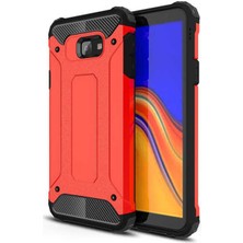 kilifone - Samsung Galaxy J6 Plus - Kılıf Çift Katman Zırh Tank Crash Military Kapak - Kırmızı - T6264