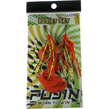 Fujin H9-01 Tai Rubber Assist Hooks #sarı Püskül Kırmızı Skirt