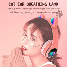 Buyfun L400 Üzerinde Kulak Müzik Kulaklık Parlayan Kedi Kulak (Yurt Dışından)