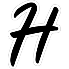 Universal H Sticker Araba Oto Arma Duvar Sticker Ev Dekoratif Çıkartma 15 cm