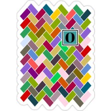 Universal O Monogram Sticker Araba Oto Arma Duvar Sticker Ev Dekoratif Çıkartma 15 cm