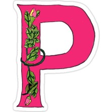 Universal Monogram P Sticker Araba Oto Arma Duvar Sticker Ev Dekoratif Çıkartma 15 cm