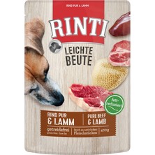 Rinti Lb Dana ve Kuzu Etli Tahılsız Yaş Köpek Maması 400GR