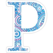 Universal P Harfi Sticker Araba Oto Arma Duvar Sticker Ev Dekoratif Çıkartma 15 cm