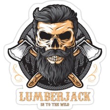 Universal Oduncu Kafatası Sticker Araba Oto Arma Duvar Ev Dekoratif Laptop Araba Çıkartma 15 cm