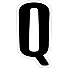 Universal Q Harfi Sticker Araba Oto Arma Duvar Sticker Ev Dekoratif Çıkartma 15 cm