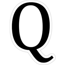 Universal Q Harfi Sticker Araba Oto Arma Duvar Sticker Ev Dekoratif Çıkartma 15 cm