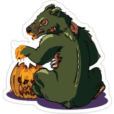 Universal Zombi Ayı Sticker Araba Oto Arma Duvar Sticker Ev Dekoratif Çıkartma 15 cm