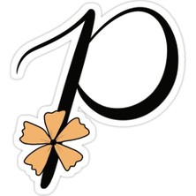 Universal P Harfi Sticker Araba Oto Arma Duvar Sticker Ev Dekoratif Çıkartma 15 cm