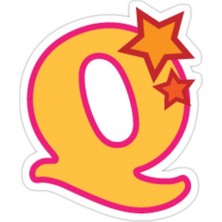 Universal Q Harfi Sticker Araba Oto Arma Duvar Sticker Ev Dekoratif Çıkartma 15 cm